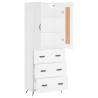 Aparador alto madera contrachapada blanco 69.5x34x180 cm 4