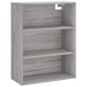 Aparador alto madera contrachapada gris sonoma 69.5x34x180 cm 5