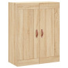 Aparador alto madera contrachapada color roble 69.5x34x180 cm 5
