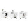 Aparadores 3 pcs madeira processada branco 3