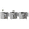 Aparadores 3 pcs derivados de madeira cinzento cimento 3