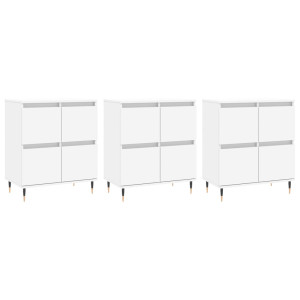 Aparadores 3 piezas madera contrachapada blanco H