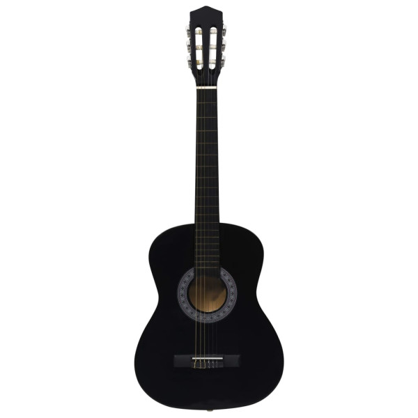 Guitarra clásica para principiantes con funda negro 3/4 36 M 3