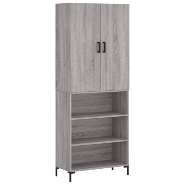 Aparador alto madera contrachapada gris sonoma 69.5x34x180 cm M 2
