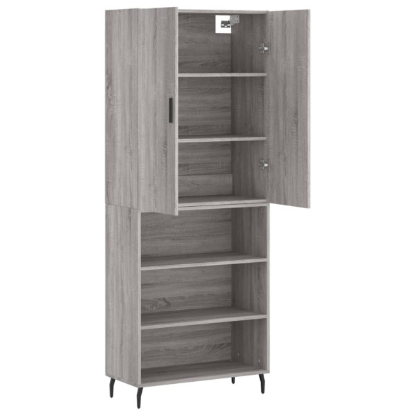 Aparador alto madera contrachapada gris sonoma 69.5x34x180 cm M 4