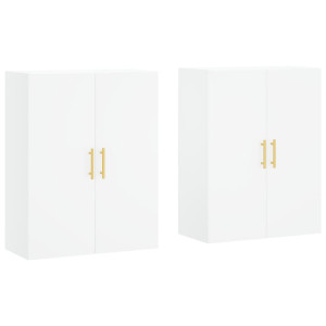 Armarios de pared 2 unidades blanco 69.5x34x90 cm H