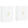 Armarios de pared 2 unidades blanco 69.5x34x90 cm 2