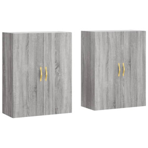 Armários de parede 2 pcs 69.5x34x90 cm cinzento sonoma H