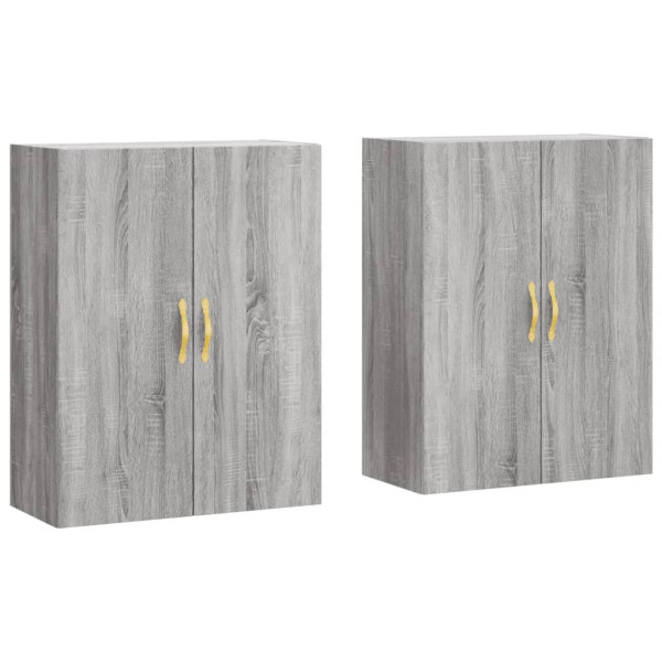 Armarios de pared 2 unidades gris Sonoma 69.5x34x90 cm M 2