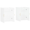 Armários de parede 2 pcs 69.5x34x90 cm branco 4