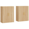 Armario de pared 2 unidades roble Sonoma 69.5x34x90 cm 2