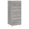 Aparador alto madera contrachapada gris Sonoma 34.5x34x180 cm 5