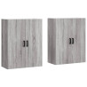 Armarios de pared 2 unidades gris Sonoma 69.5x34x90 cm 2