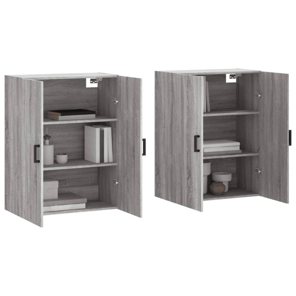 Armarios de pared 2 unidades gris Sonoma 69.5x34x90 cm M 3