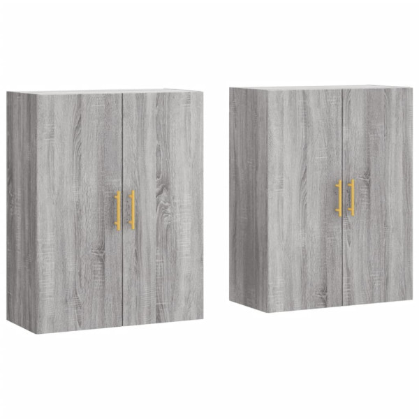 Armarios de pared 2 unidades gris Sonoma 69.5x34x90 cm M 2