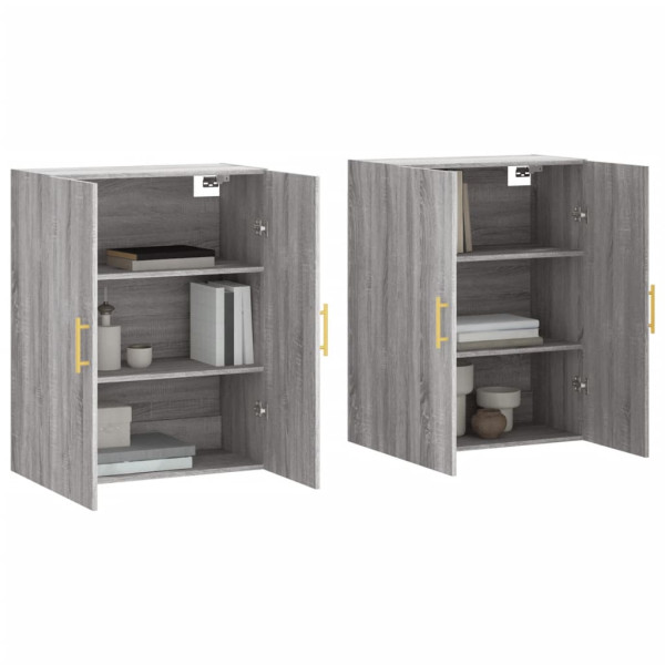 Armários de parede 2 pcs 69.5x34x90 cm cinzento sonoma M 3