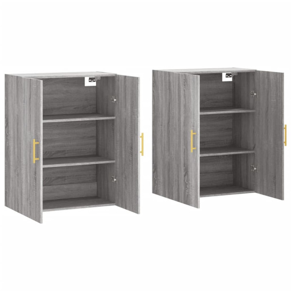 Armarios de pared 2 unidades gris Sonoma 69.5x34x90 cm M 4