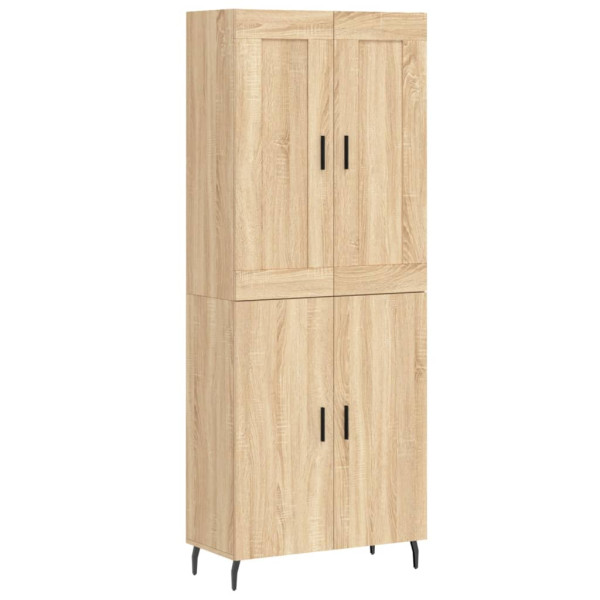 Aparador alto madera contrachapada color roble 69.5x34x180 cm M 2