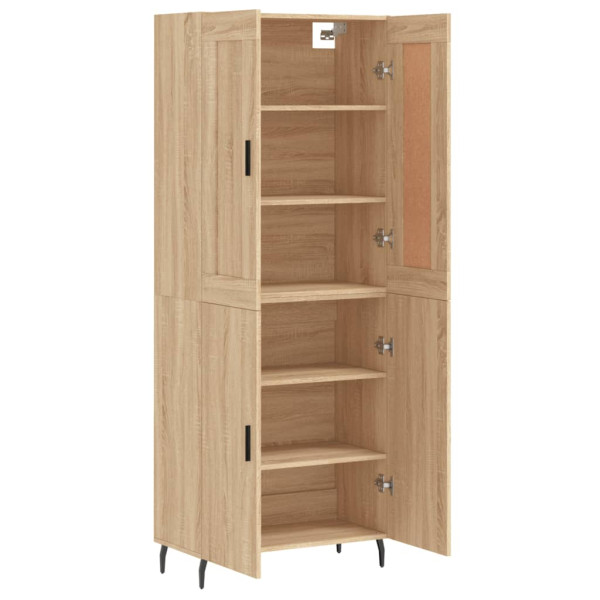 Aparador alto madera contrachapada color roble 69.5x34x180 cm M 4
