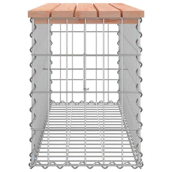 Banco jardim design gabião 103x31.5x42cm madeira douglas maciça M 4