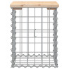 Banco de jardim c/ design gabião 33x31x42 cm pinho maciço 3