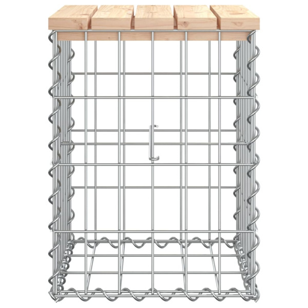 Banco de jardim c/ design gabião 33x31x42 cm pinho maciço M 4
