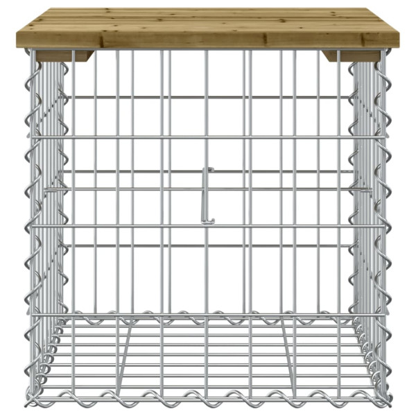 Banco jardín diseño gaviones madera pino impregnada 43x44x42 cm M 3