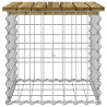 Banco de jardim c/ design gabião 43x44x42 cm pinho impregnado 4