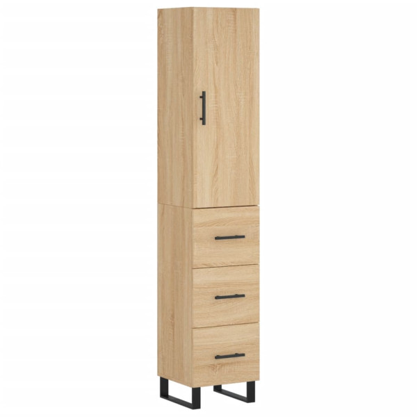 Aparador de madera contrachapada roble Sonoma 34.5x34x180 cm M 2