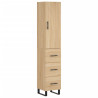 Aparador de madera contrachapada roble Sonoma 34.5x34x180 cm 2