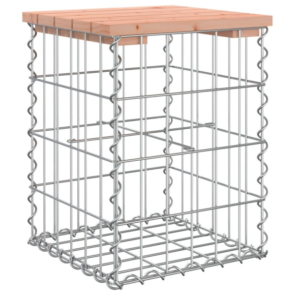 Banco jardim design gabião 33x31x42 cm madeira douglas maciça M 5