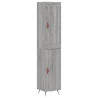 Aparador alto madera contrachapada gris Sonoma 34.5x34x180 cm 2