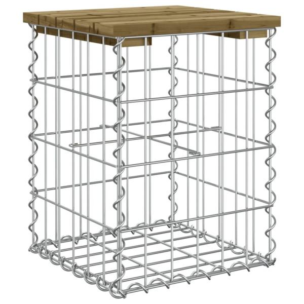 Banco de jardim c/ design gabião 33x31x42 cm pinho impregnado M 5