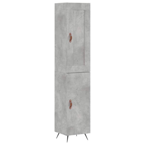 Aparador de madera contrachapada gris hormigón 34.5x34x180 cm M 2