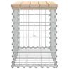 Banco de jardim c/ design gabião 63x31.5x42 cm pinho maciço 4