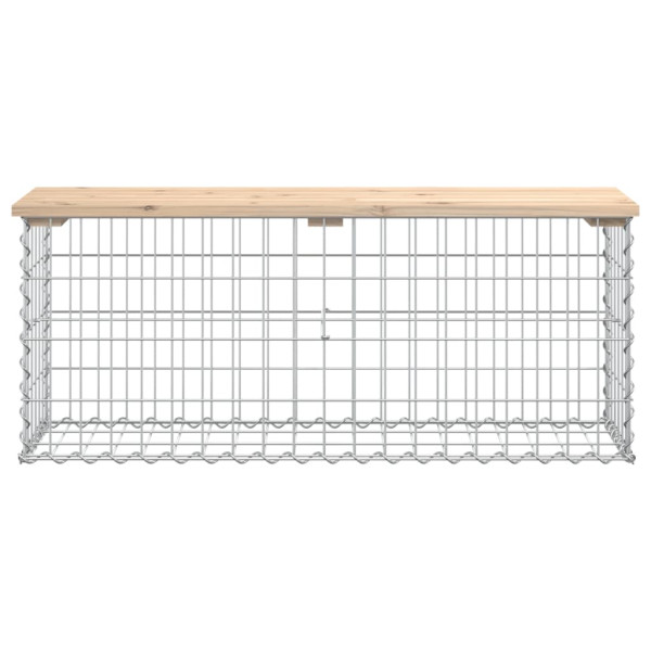 Banco de jardim c/ design gabião 103x31.5x42 cm pinho maciço M 3