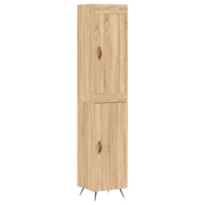 Aparador de madera contrachapada roble Sonoma 34.5x34x180 cm H