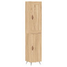 Aparador de madera contrachapada roble Sonoma 34.5x34x180 cm 2