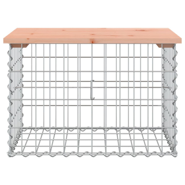 Banco jardim design gabião 63x44x42 cm madeira douglas maciça M 3