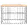 Banco de jardim c/ design gabião 63x44x42 cm pinho maciço 3