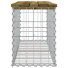 Banco jardín diseño gavión madera pino impregnada 103x31.5x42cm 4