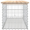 Banco de jardim c/ design gabião 103x44x42 cm pinho maciço 4