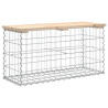 Banco de jardim c/ design gabião 83x31.5x42 cm pinho maciço 5