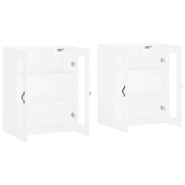 Armarios de pared 2 uds madera de ingeniería blanco M 4