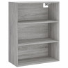 Aparador alto madera contrachapada gris sonoma 69.5x34x180 cm 5