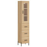 Aparador de madera contrachapada roble Sonoma 34.5x34x180 cm 2