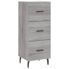 Aparador alto madera contrachapada gris Sonoma 34.5x34x180 cm 5