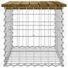Banco de jardim c/ design gabião 63x44x42 cm pinho impregnado 4