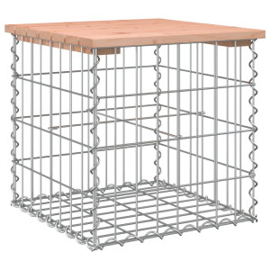 Banco jardim design gabião 43x44x42 cm madeira douglas maciça H