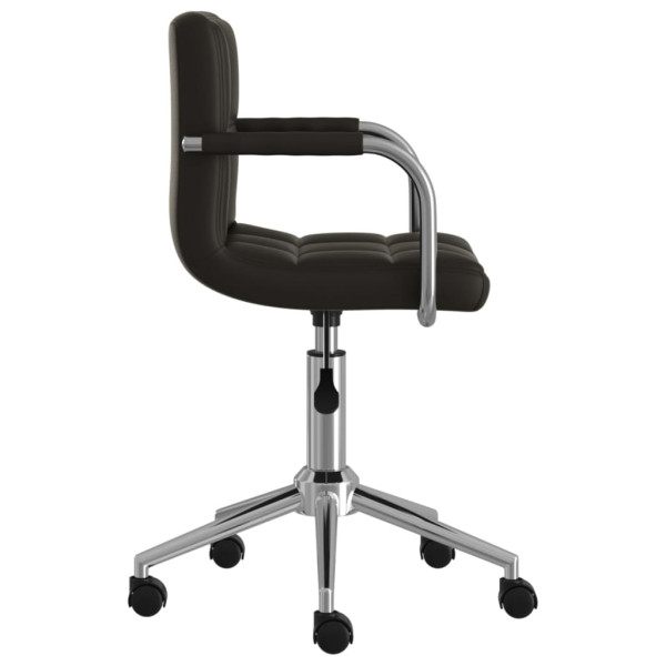 Silla de oficina giratoria de cuero sintético negro M 4